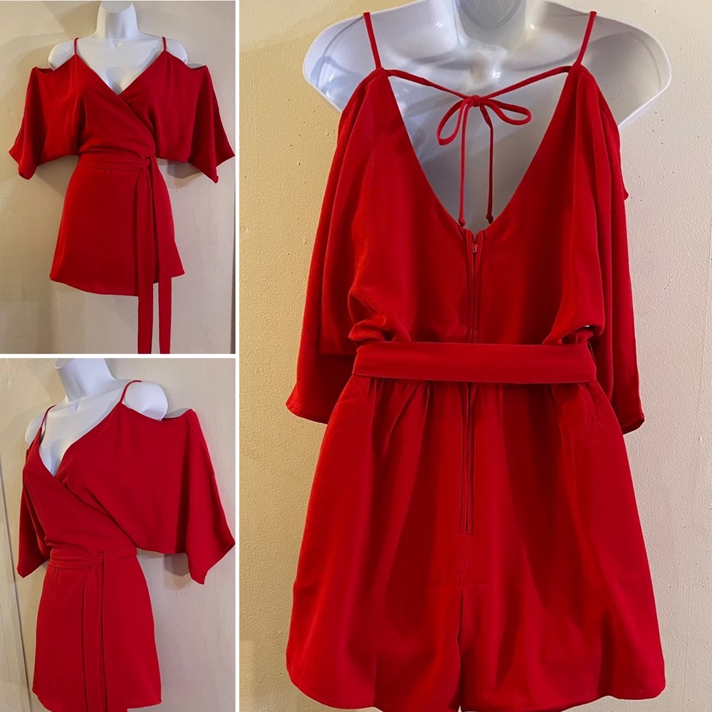 Premier Amour Cold Shoulder Skort Romper